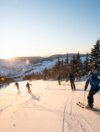 Group of friends skiing