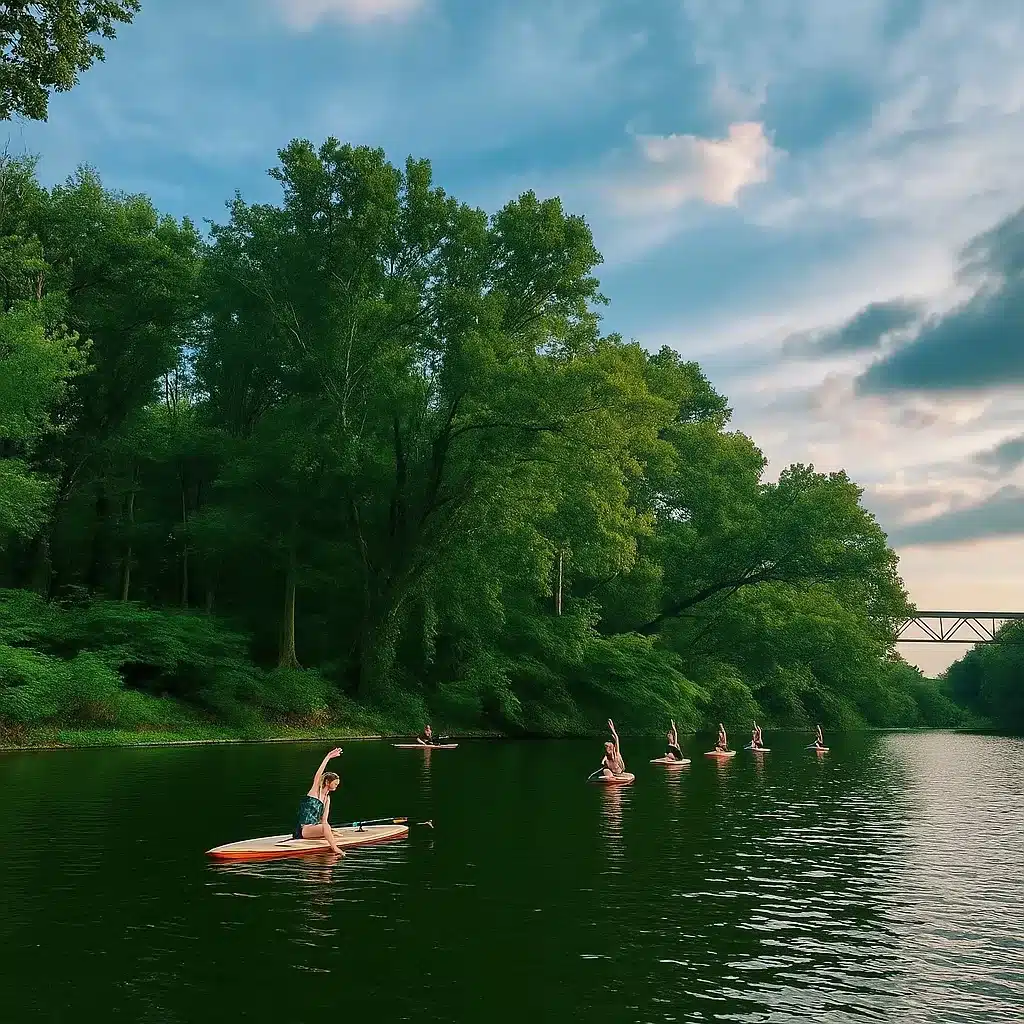 Kayaking and paddleboarding are just part of daily life along the Lehigh River.